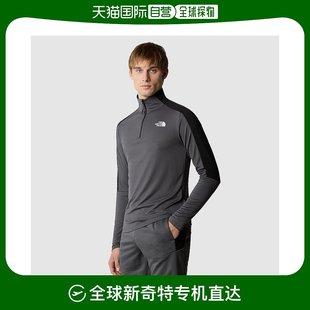 恤T 北面 NORTH FACE 拉链领 欧洲直邮THE 长袖 shirt 男士