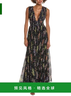 1h可退 【美国直邮】AMUR Valentino 深 V 礼服 女装连衣裙 61 英