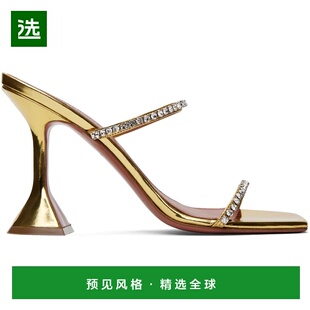 1h可退 香港直邮Amina Muaddi 女士 金色 Gilda Slipper 凉鞋 GIL