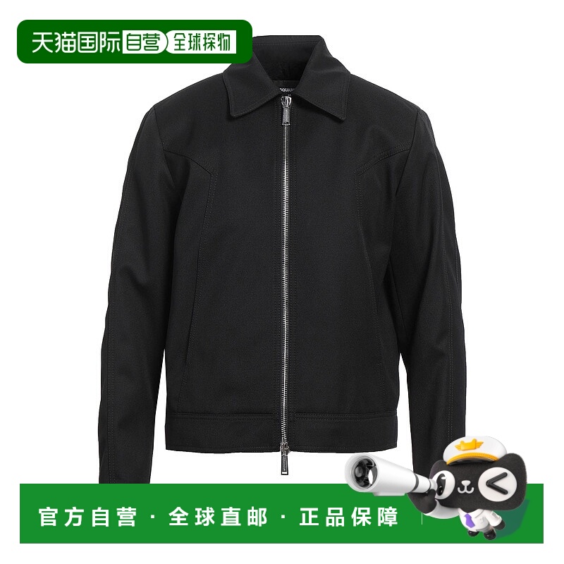 1h可退 香港直邮Dsquared2 二次方 男士 夹克 black黑色 舒适时尚