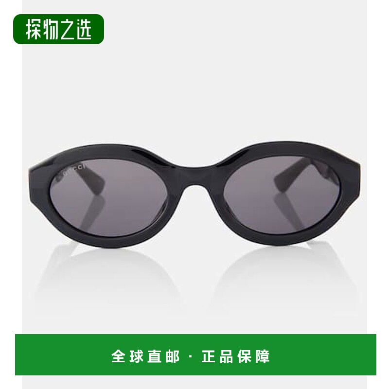 1h可退 香港直邮Gucci 古驰 女士 Minimal GG 椭圆形太阳眼镜 000