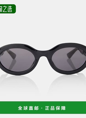 1h可退 香港直邮Gucci 古驰 女士 Minimal GG 椭圆形太阳眼镜 000