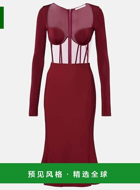 1h可退 香港直邮Nensi Dojaka 女士 拼接束腰连衣裙 red红色 舒适