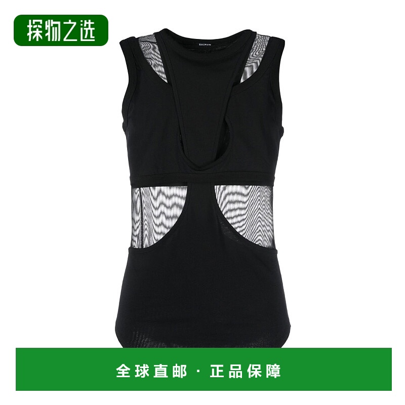 香港直邮Balmain 后方标志牌背心 AF1AG305MC30