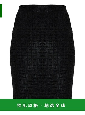 香港直邮BALMAIN 女士半身裙 GF1LC286JL420PA SS2026 黑色 拉链