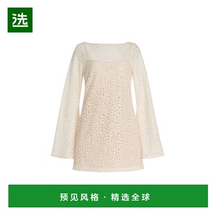 香港直邮Staud 女士 Maya 钩花棉混纺迷你连衣裙