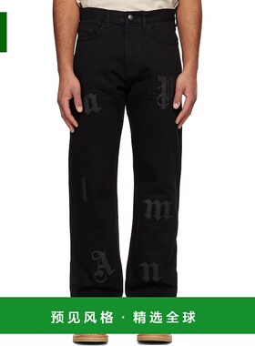 1h可退 香港直邮Palm Angels 棕榈天使 男士 黑色 Logo Patch Str