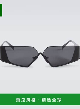 1h可退 香港直邮Prada 普拉达 男士 矩形太阳眼镜 black黑色 舒适