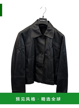 香港直邮ARMA 女士皮衣 003LNOS006BLACK CO 黑色 长袖皮夹克