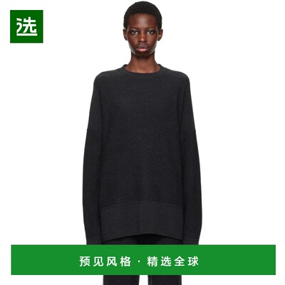 1h可退 【美国直邮】Lauren Manoogian黑色大码圆领毛衣 女装 女