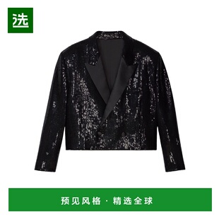 1h可退 香港直邮Celine 思琳 女士 翻领双排扣西装外套 2V28J028R