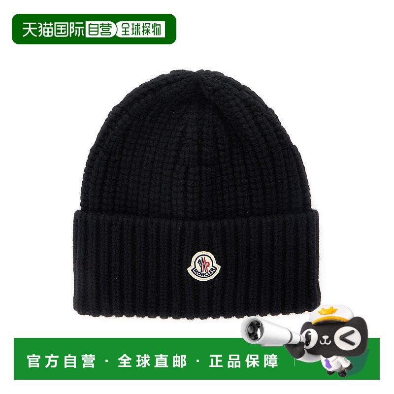 1h可退 香港直邮Moncler 盟可睐 女士 Patch on the Front 黑色带