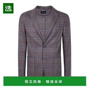 香港直邮Zegna 格纹夹克 254711A21DNMG0杰尼亚