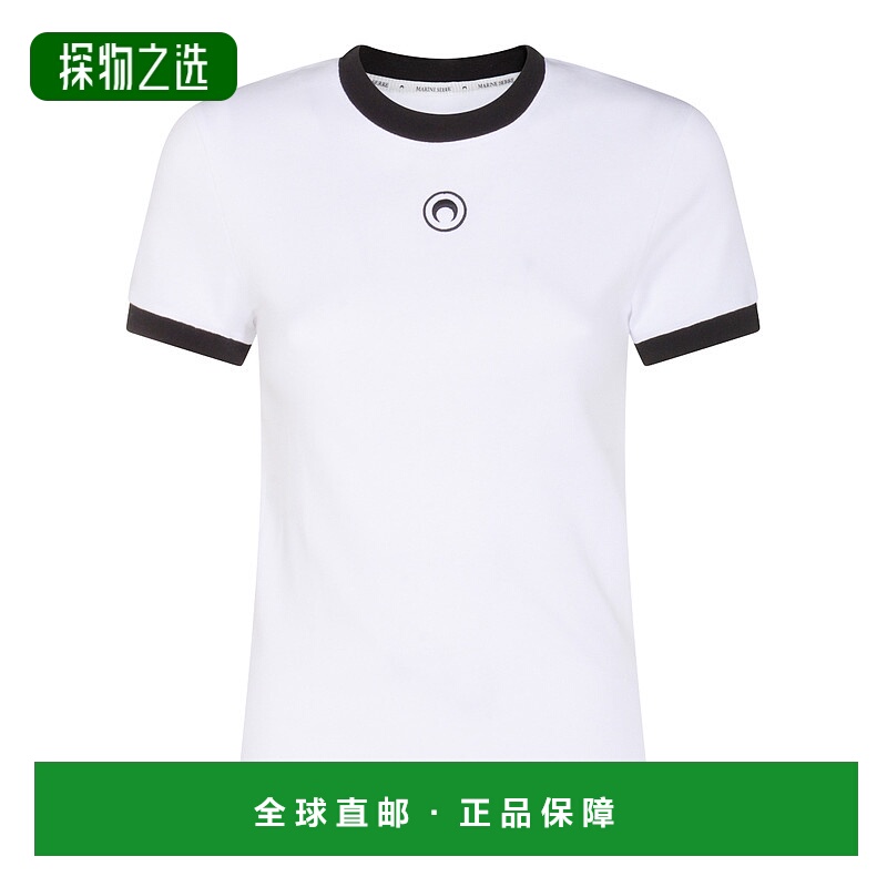香港直邮Marine Serre 男士 MOON 徽标婴儿合身T恤 UTT010ACJER00