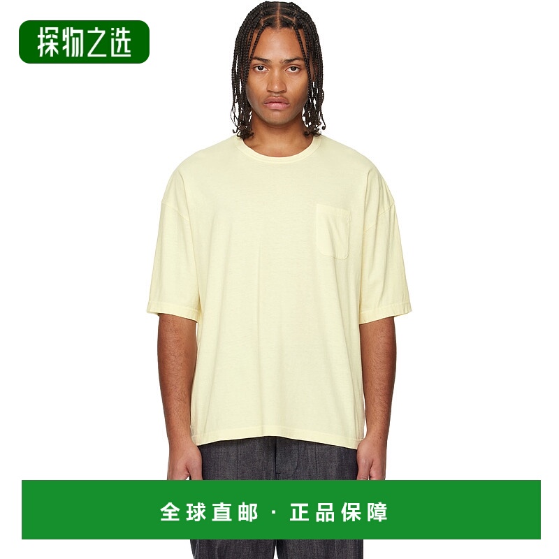 香港直邮Visvim 维斯维木 男士 黄色 Ex Jumbo S/S DMGD T 恤 012
