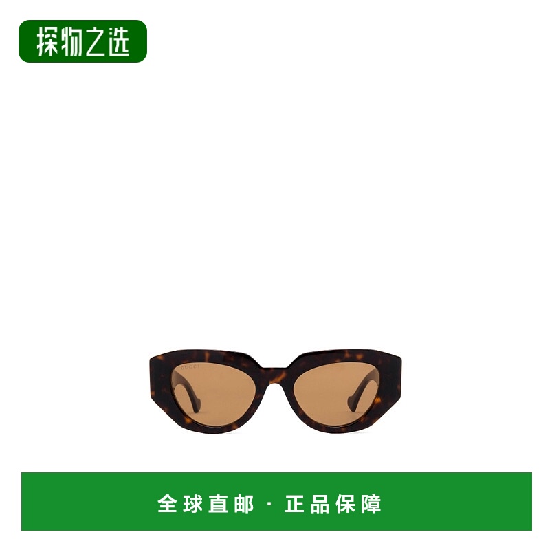 Gucci 几何框太阳镜 GG1421S古驰正品百搭显脸小高级感