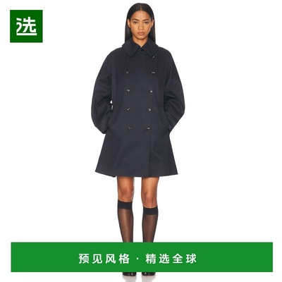 1h可退 香港直邮Bode 女士 打蜡人字纹双排扣大衣 WRS25OW004