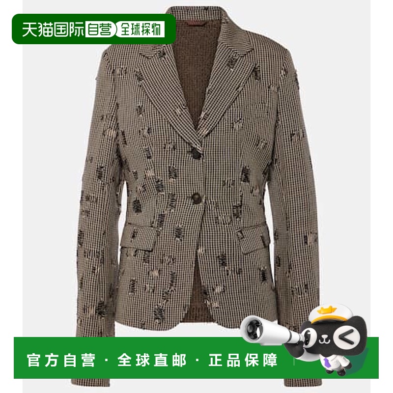 1h可退 香港直邮Acne Studios 艾克妮 女士 Java 格纹西装外套 00