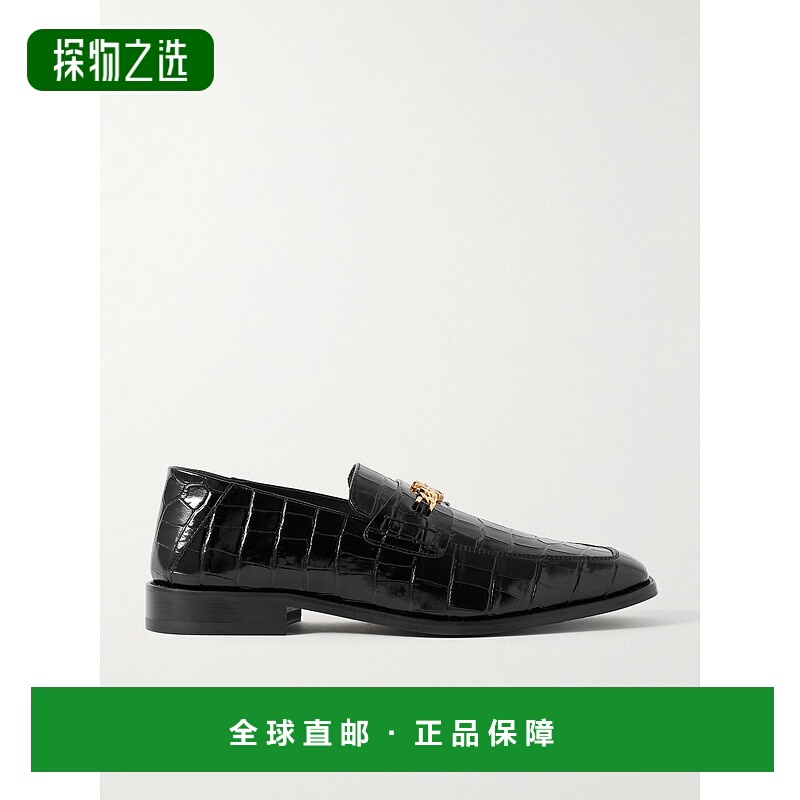 香港直邮AMIRI 男士 Logo精饰鳄鱼纹皮质乐福鞋 AMFOLR1031