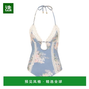 香港直邮Zimmermann 4140WSS255比基尼 花卉图案锁眼钩针连体泳衣