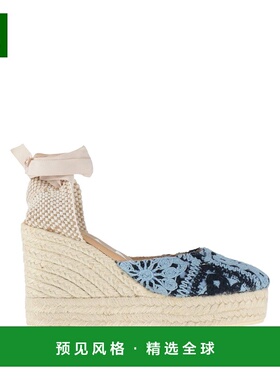 1h可退 香港直邮manebi 女士 帆布面凉鞋 blue蓝色 舒适时尚