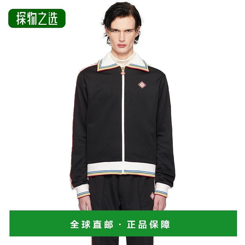 1h可退 香港直邮Casablanca 男士 黑色 Laurel 运动夹克 MPS25JTP