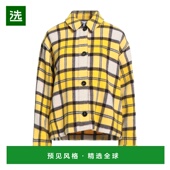 舒适时尚 1h可退 格纹衬衫 yellow黄色 香港直邮Msgm 女士