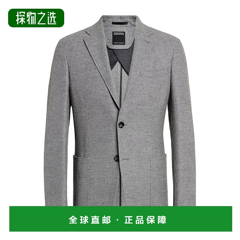 香港直邮Zegna MÉLANGE TROFEO™ 羊毛羊绒混纺西装外套 E7C24SDR