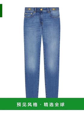 香港直邮Versace 腰带环牛仔裤 10131351A10390直筒裤