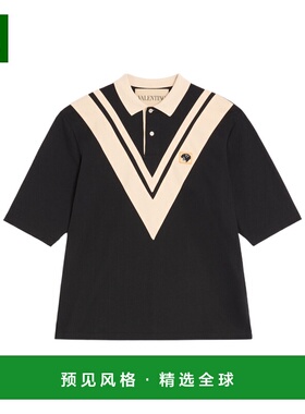 香港直邮VALENTINO 男士POLO衫 VMH04LBA89RA SS2026 黑色短袖