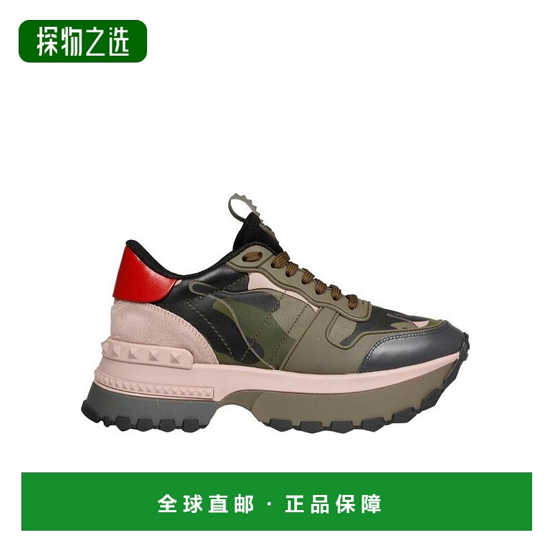 【99新未使用】香港直邮Valentino 徽标迷彩休闲运动鞋 UW2S0S70B