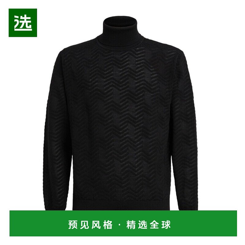 香港直邮Missoni 羊毛高领套头衫 UC24WN04BK040K长袖半高领毛衣