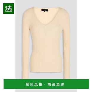 1h可退 香港直邮THEORY 希尔瑞 女士 罗纹羊毛混纺毛衣 N1216712Q