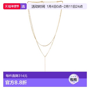 1h可退 香港直邮Shashi  Laila 套索项链 SHN257 metal金属色 舒