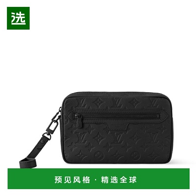 1h可退 欧洲直邮LV/路易威登 25新款 Kasaï男士黑色老花小牛皮拉