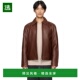 red红色 1h可退 舒 黄褐色皮革夹克 6041 香港直邮Sunflower 男士