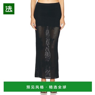 1h可退 香港直邮Fleur Du Mal 女士 蕾丝网眼提花长款半身裙 SK01