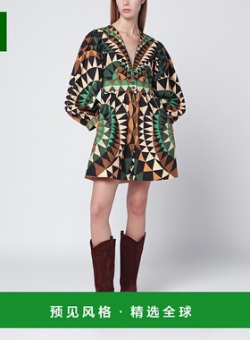 香港直邮FARM RIO 女士 Deco 绿色心形迷你连衣裙 351132CO26059