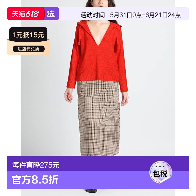 1h可退 香港直邮Patrizia Pepe 柏翠莎 佩佩 女士 毛衣 orange橙