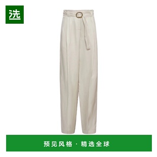 1h可退 香港直邮Marella 女士 沙色连腰带裤子 2513131124200FATT