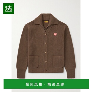 1h可退 香港直邮HUMAN MADE 男士 Logo-Appliquéd 羊驼毛针织开