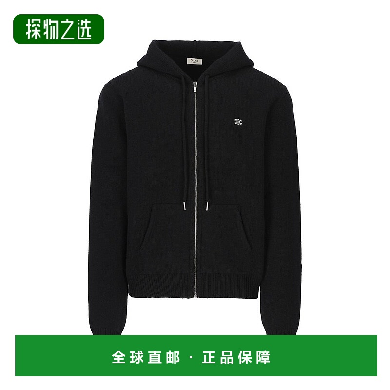 1h可退 Celine 思琳 男士 连帽针织开衫 2AD5O048T拉链