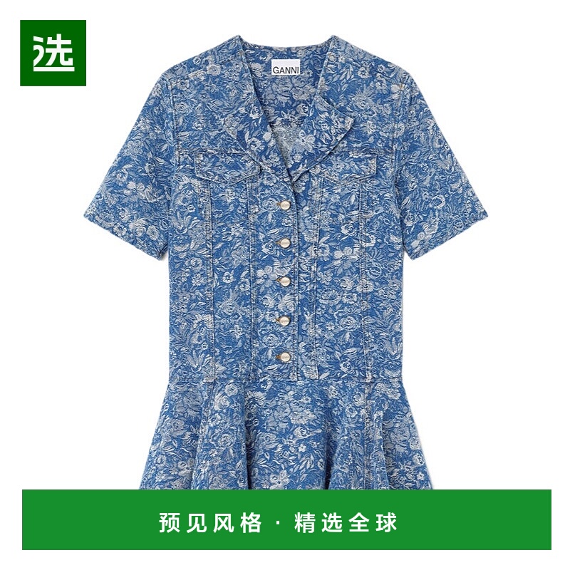 香港直邮Ganni 短袖连衣裙 J1870