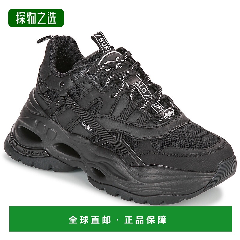 欧洲直邮Buffalo  TRIPLET HOLLOW 女士鞋子低帮板鞋 1630747-BLA