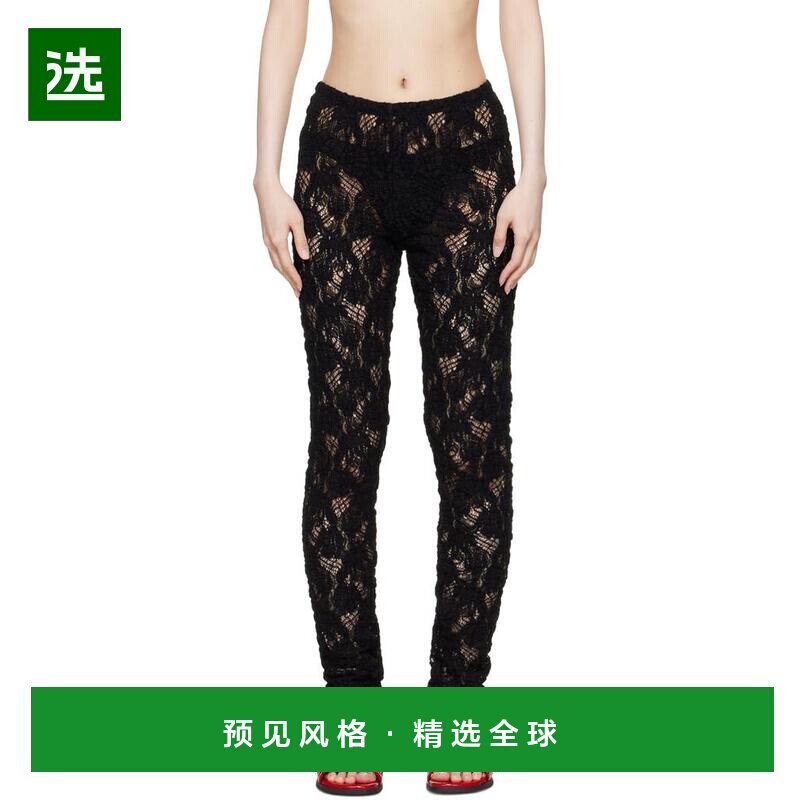 1h可退 【美国直邮】MSGM 黑色半透明紧身裤