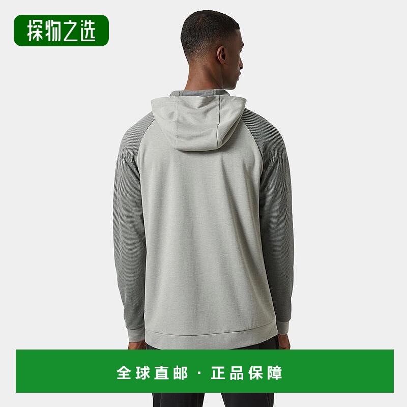 欧洲直邮Helly Hansen 男士灰色聚酯LIFA®TechLite套头风帽2.