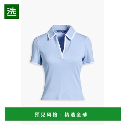 香港直邮VERONICA BEARD 女士 Kearney 皮玛棉棉混纺针织Polo衫 J
