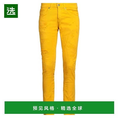 1h可退 香港直邮Dondup 男士 牛仔长裤 yellow黄色 舒适时尚