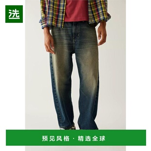 1h可退 【美国直邮】BDG男士牛仔裤直筒微弹徽标做旧休闲时尚易搭