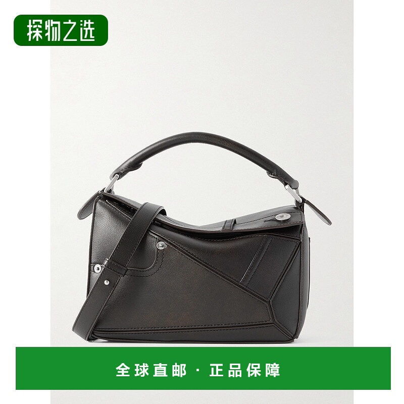 香港直邮LOEWE 罗意威 女士 Puzzle Panta 小号织纹皮革肩包 A510